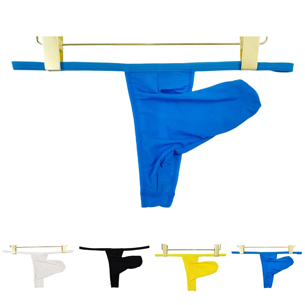 الانتفاخ الحقيبة ملخصات الحرير الجليد ثونغ العلامة التجارية الجديدة تنفس النسيج الرجال الملابس الداخلية مادة البوليستر لارتداء غير رسمي