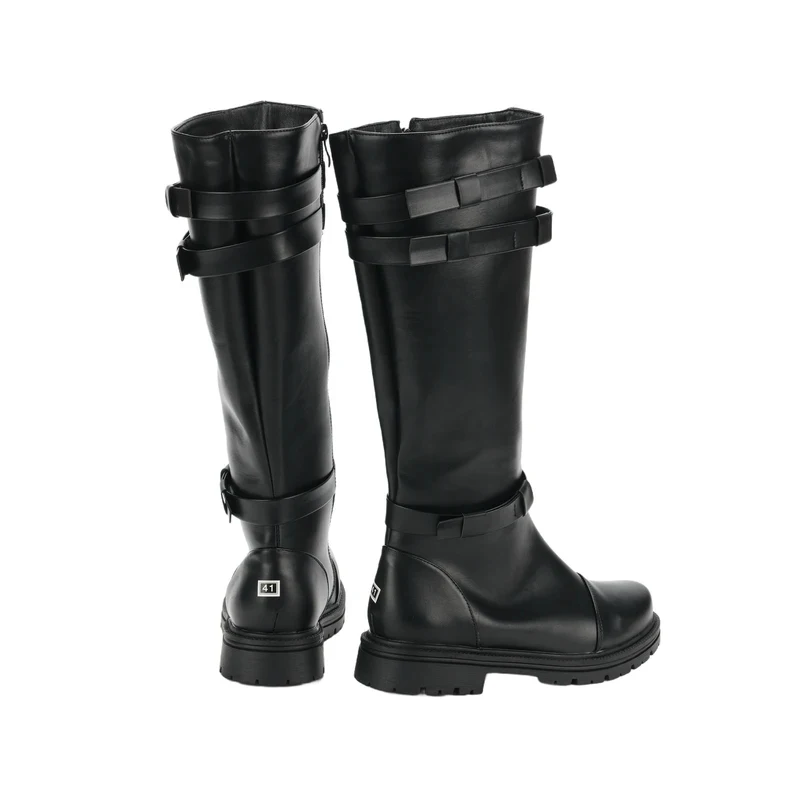 

❆2026Men's Anakin Skywalker Cosplay Boots, Black Leather Long Boots for Halloween Carnival Party❆￥4
