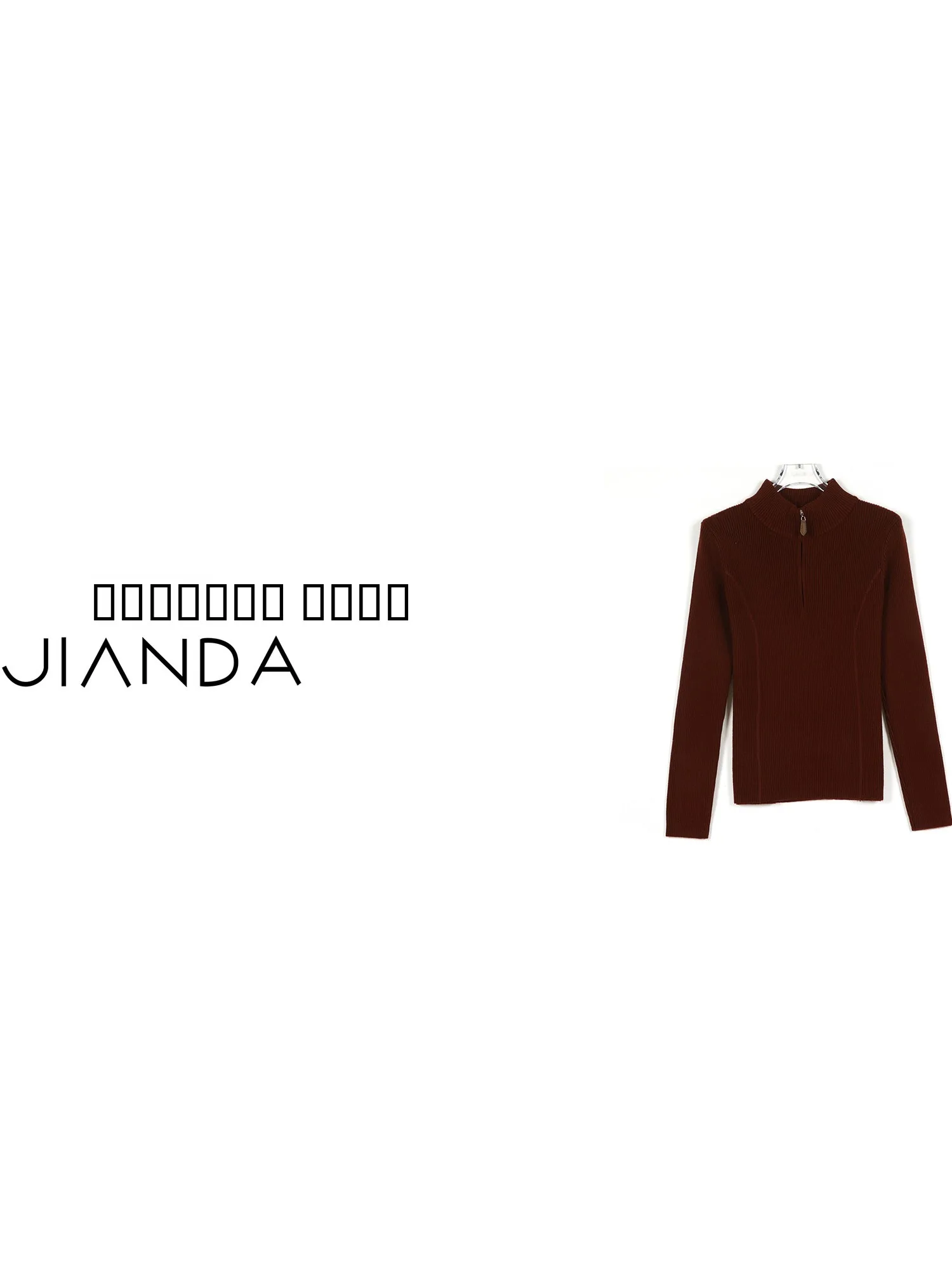 

Slim Fit Zipper Ne High Waist Vertical Striped Casual Sweater Autumn Winter New Arrival Qianyu eila Sli Commute Sle...