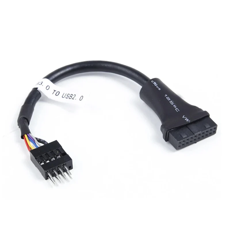 15cm USB 3.0 to USB 2.0 Converter 20 Pin Male to 9 Pin PC Motherboard Female Data Cable Adapter Extend Cord for PC Computer
