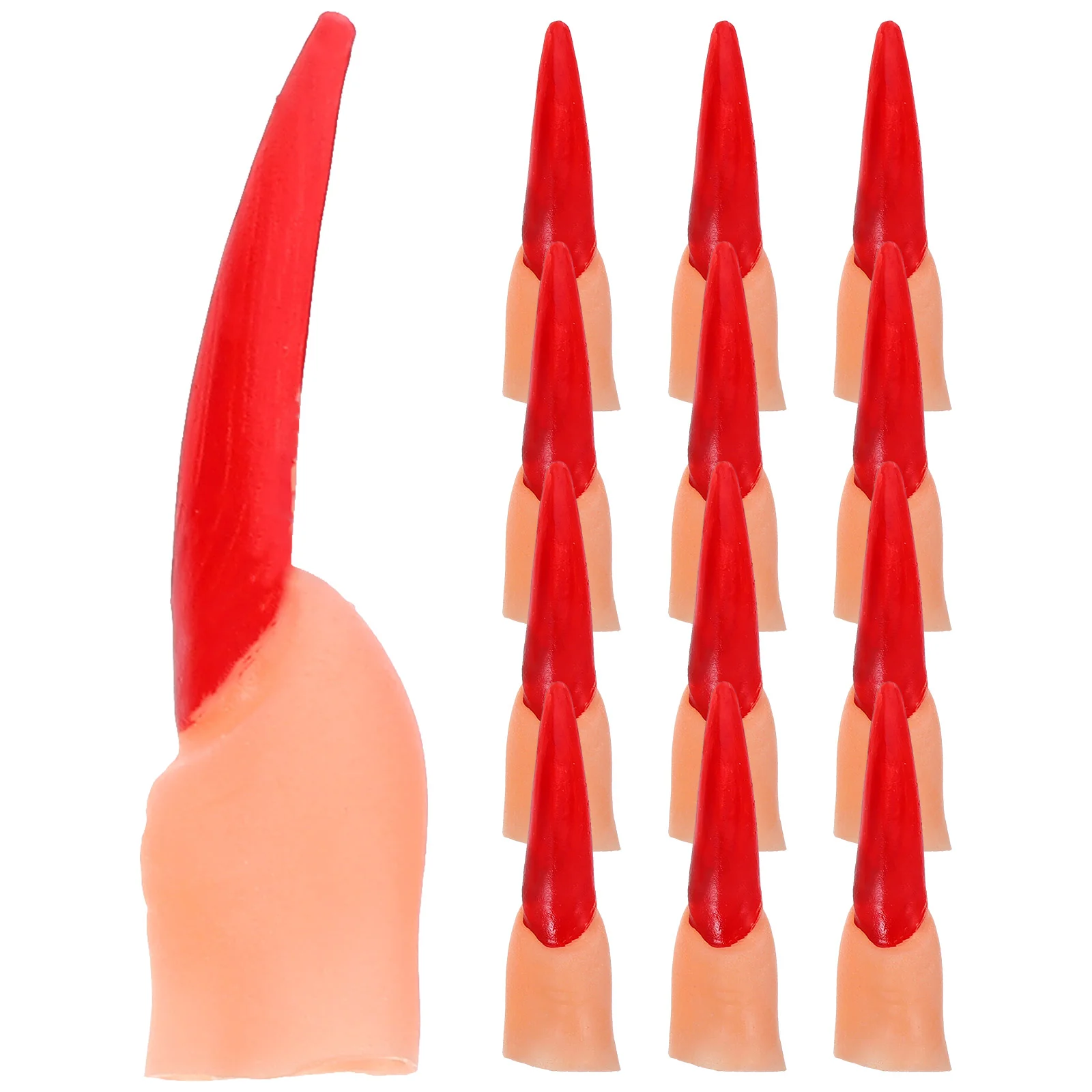 20 PCS Realistic Halloween Fake Fingers Nails Witch Cosplay Props Plastic Hand Paws Party Accessories Novelty Toys