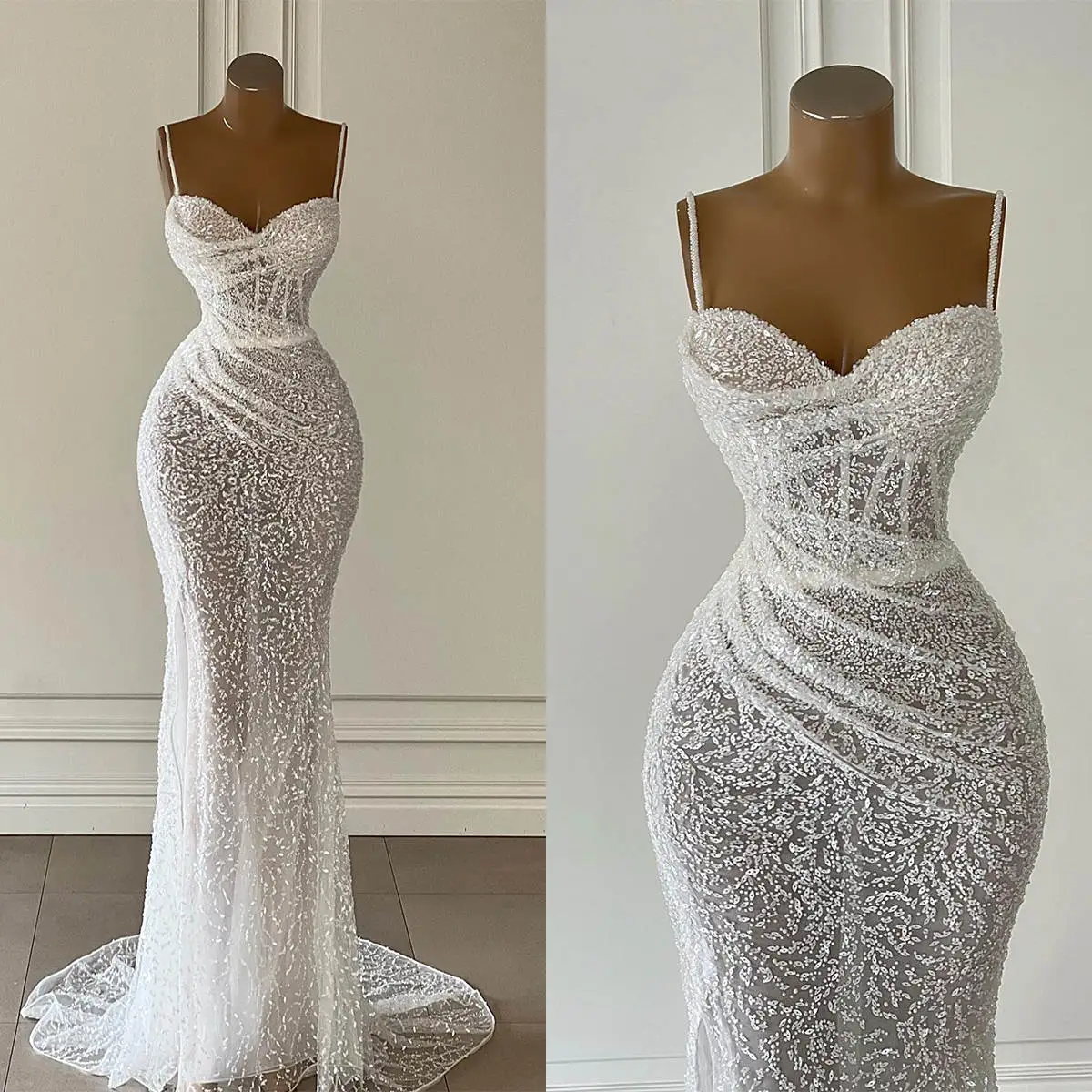 

Classic Sheath Gown Wedding Dresses Flowers Pattern Pleat Lace Bridal Gowns Plus Size Vestidos De Novia Custom Size Colour