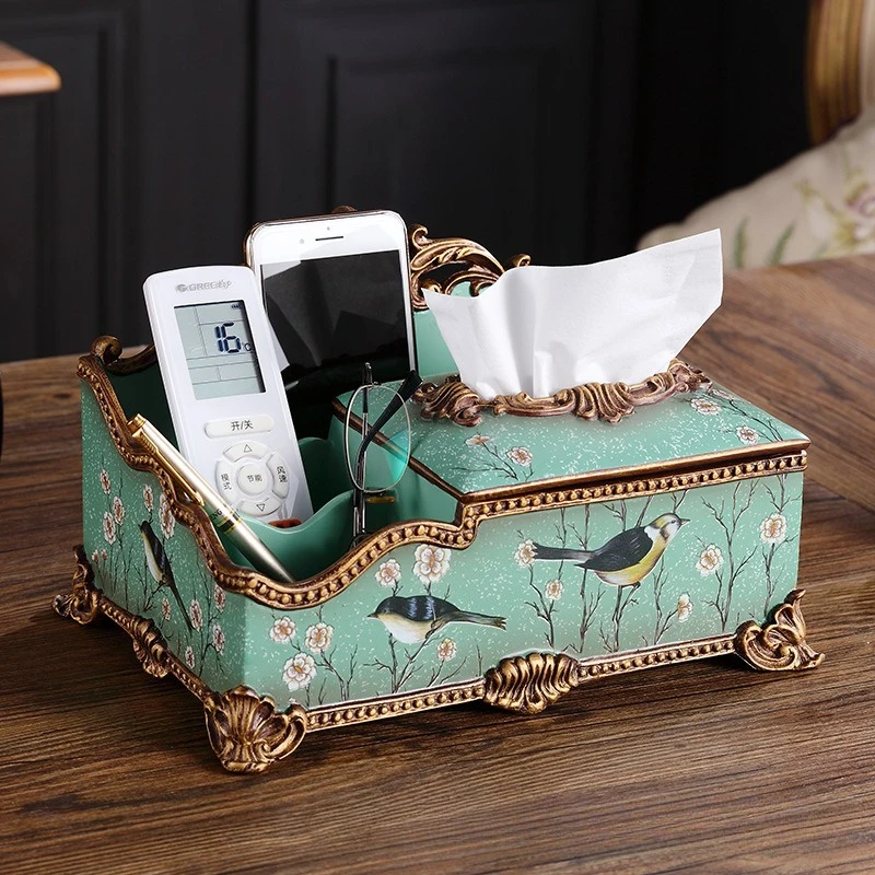 

American multi-functional tissue box ornament, home fashion tissue box, coffee table, bedroom European style