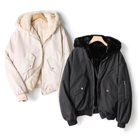 BM&MD&ZA2024 women's autumn and winter new double-sided lamb wool cotton jacket autumn and winter cotton coat