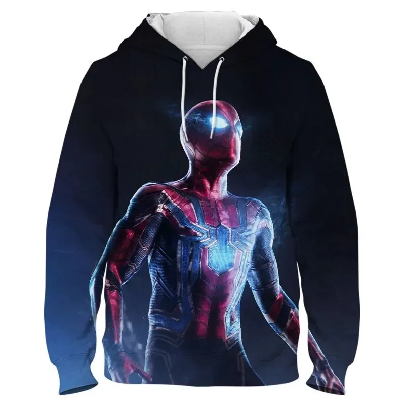 Miniso Spider Man Hoodies 3D Print Streetwear Women Fashion Oversized Sweatshirts Hoodie Kids Pullovers Tracksuits Clothing