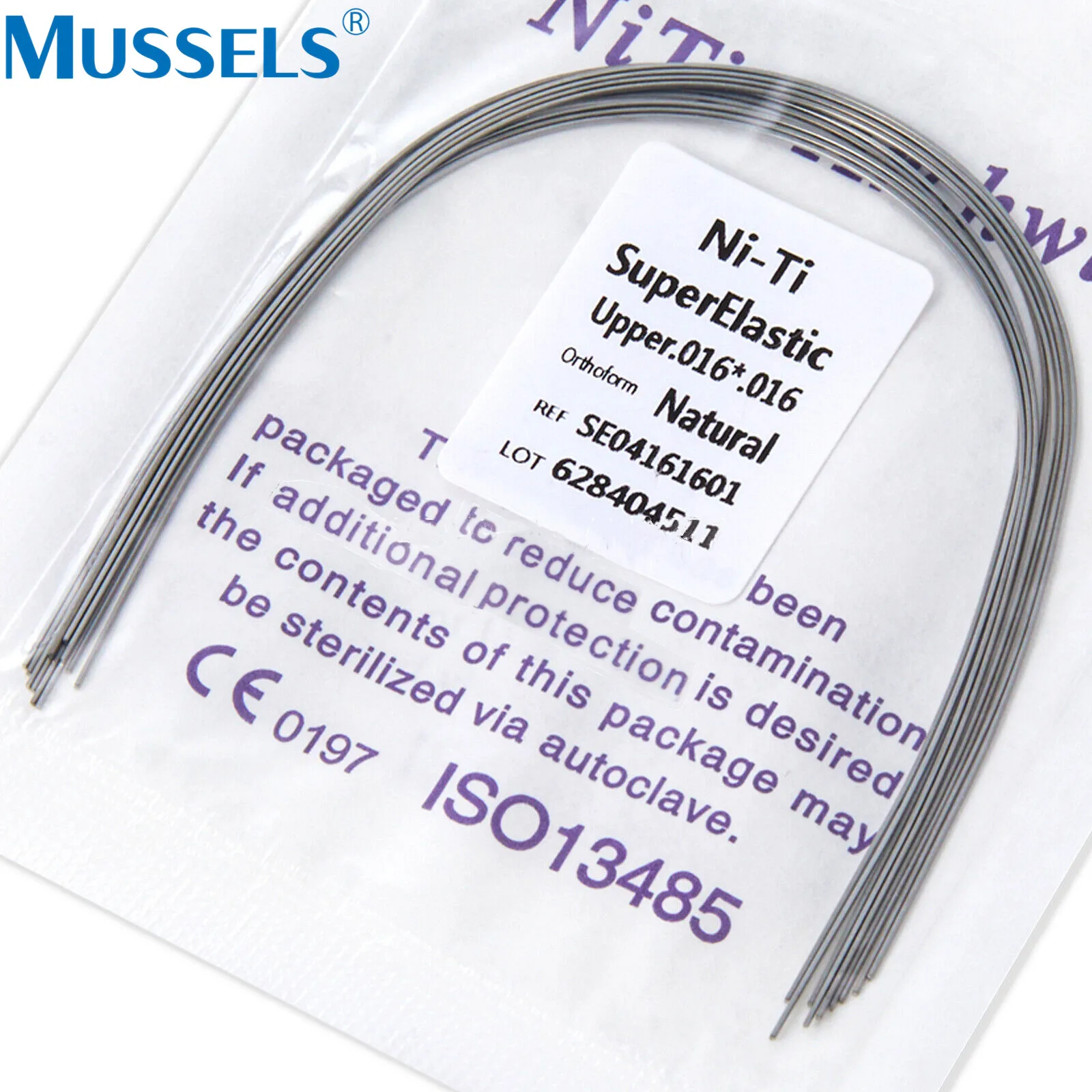 100PC=10Pack Orthodontic Nitinol Arches Wire Dental Super Elastic Niti Archwires Natural Form Round Rectangular Dentist Material