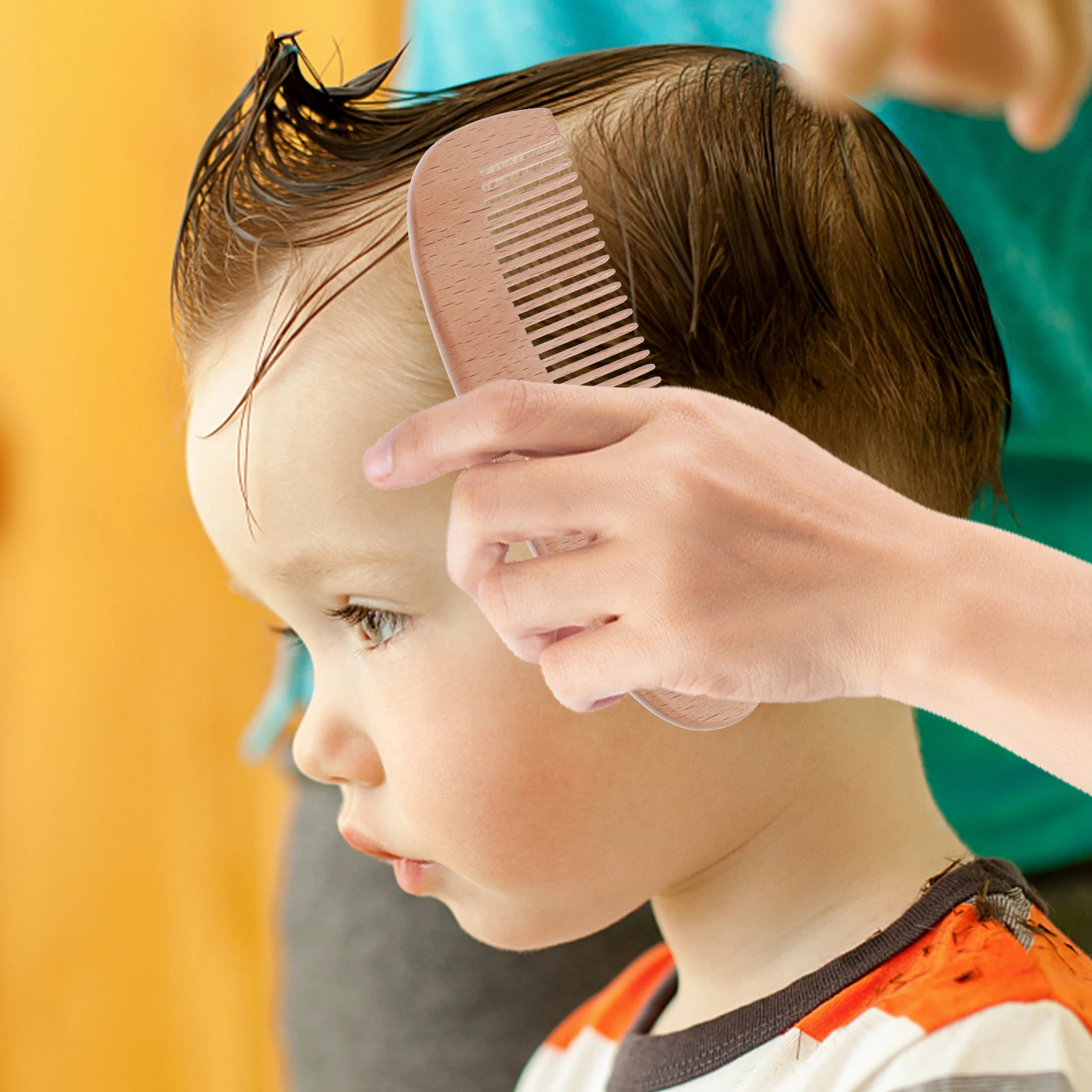 

Baby Wooden Hair Brush Set Gentle Scalp Massager Deep Cleaning Home Travel Grooming Kit Safe Nontoxic Soft Bristles