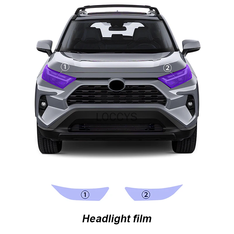 

For TOYOTA RAV4 HYBRID 2019-2024 PPF TPU Smart Photochromic Headlight Protection Film Self-healing Anti-scratch Film