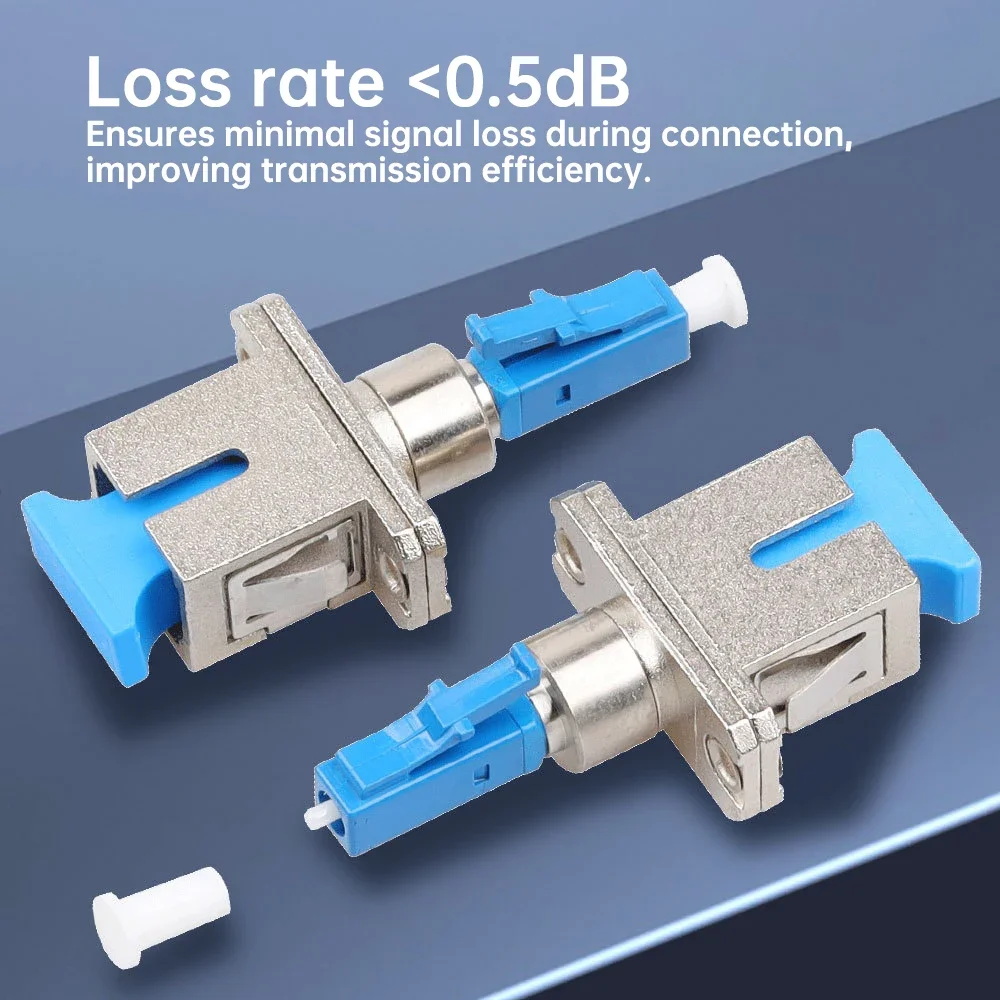 ZoeRax LC/UPC a SC/UPC acoplador adaptador Simplex de fibra híbrida para cable de conexión medidor de potencia óptica Pigtail pluma de luz roja FTTH