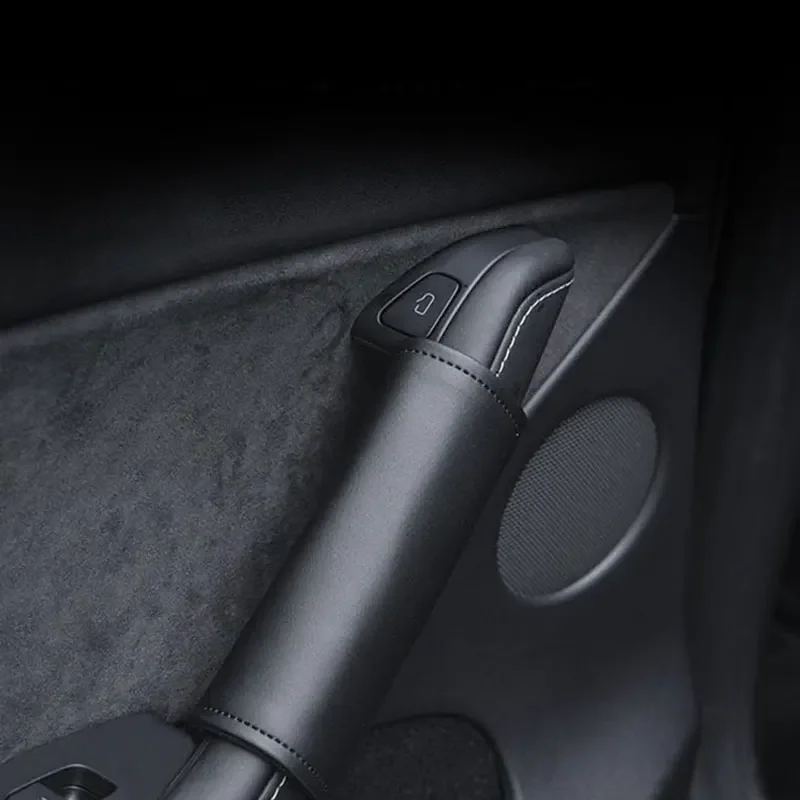 Innentürgriff Leder schützend für Tesla Model 3/Model Y Fall Anti-Aging Tür Innenschutz Zubehör 4PCS