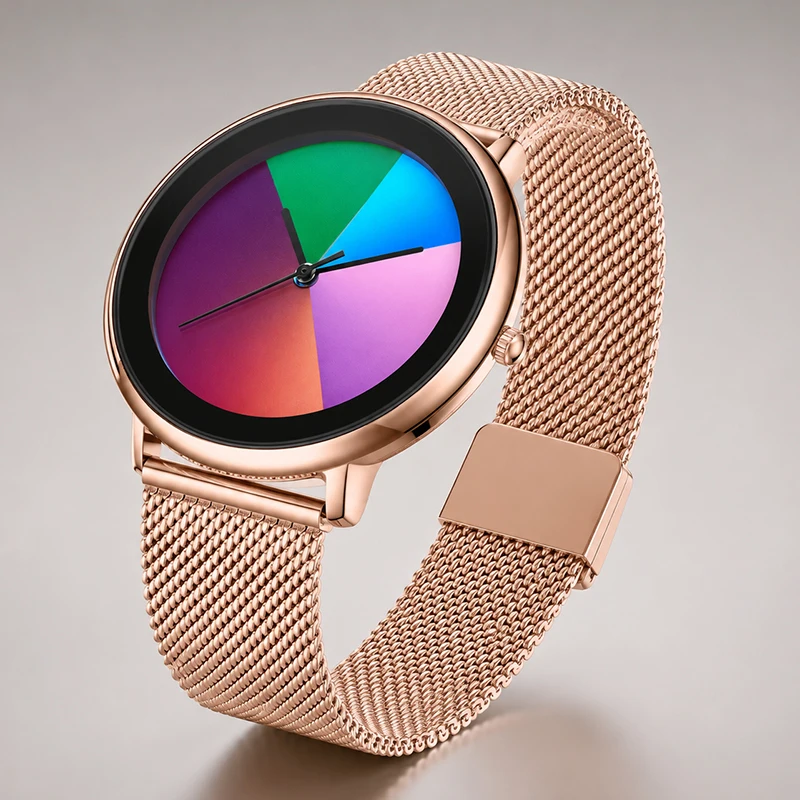 LIGE Ladies Quartz Wristwatch Waterproof Round Colorful Dial Fashion Women Analog Dress Watch Birthday Valentine Gift  For Women