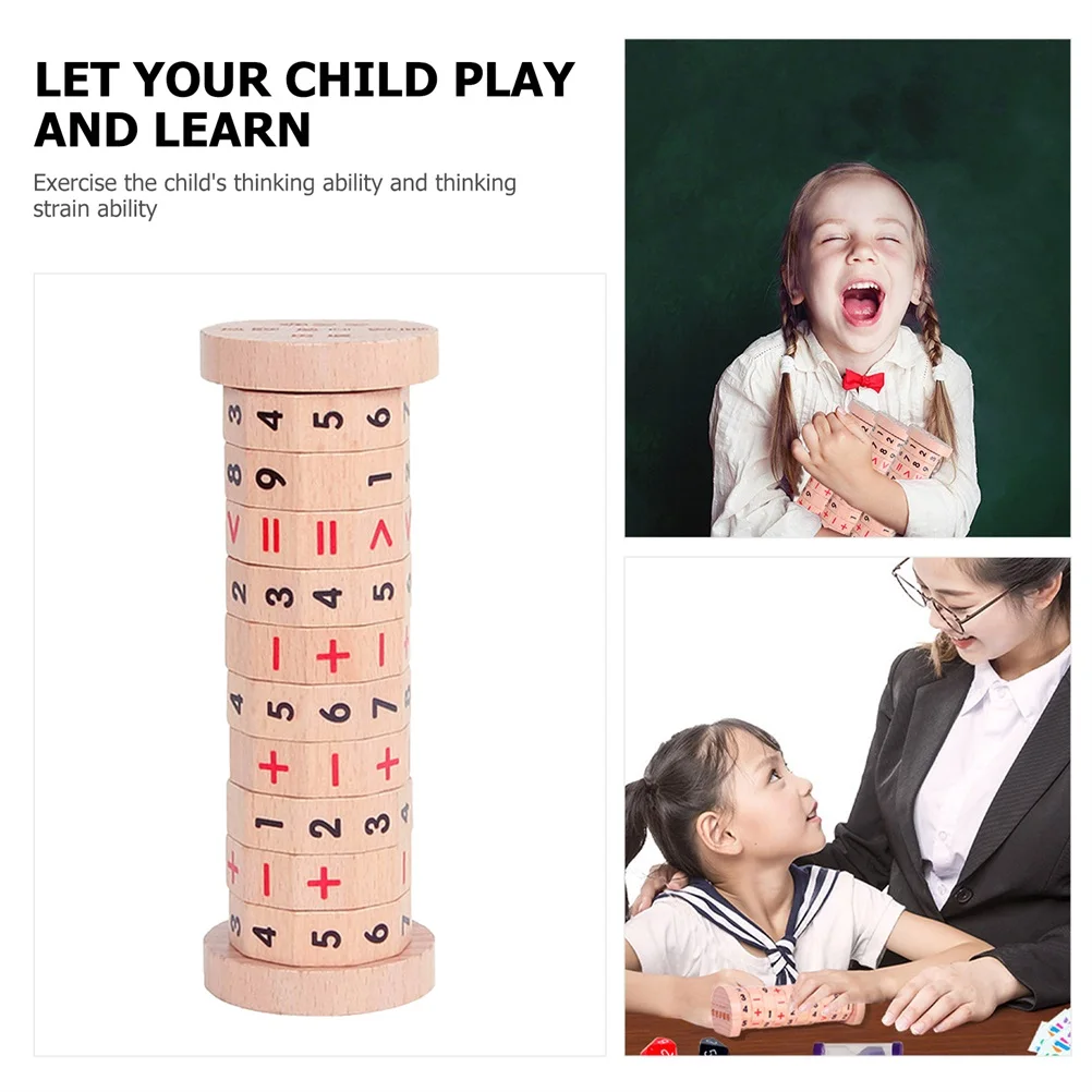 1 set Calcolatrice di velocità Sussidi didattici Giocattolo per l'apprendimento aritmetico in legno per bambini Strumento matematico Interazione genitore-figlio