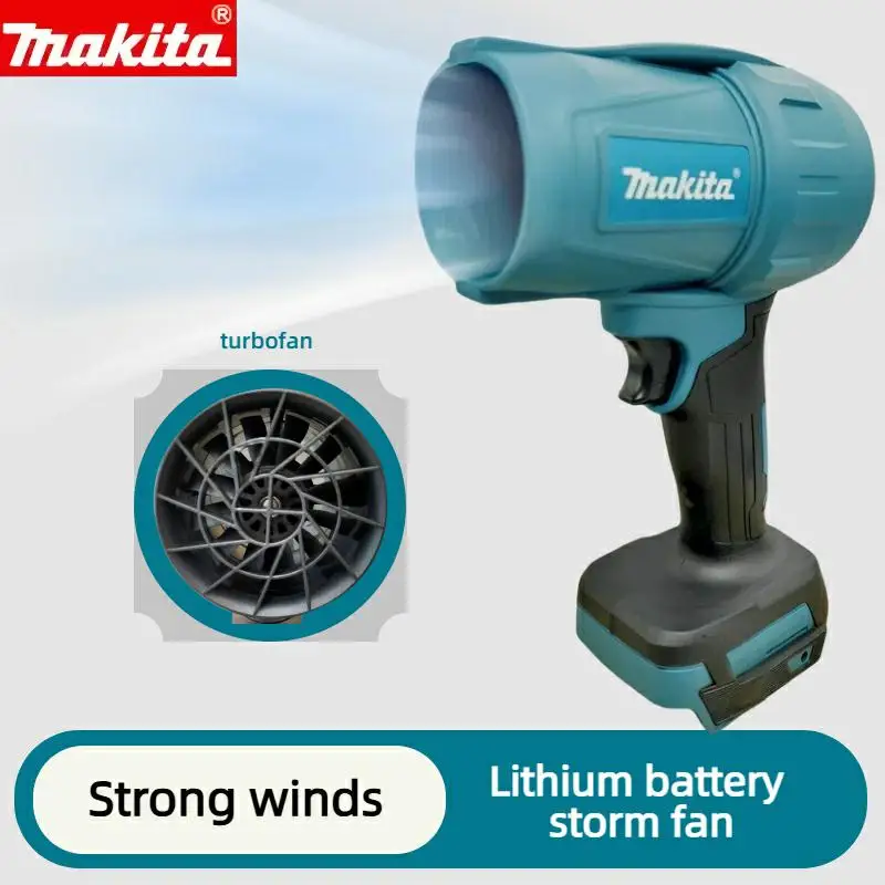 Makita 30000RPM Violent Blower Turbo Jet Fan 18V Electric Air Duster Wind Speed Turbo Rechargeable Car Cleanin Tool