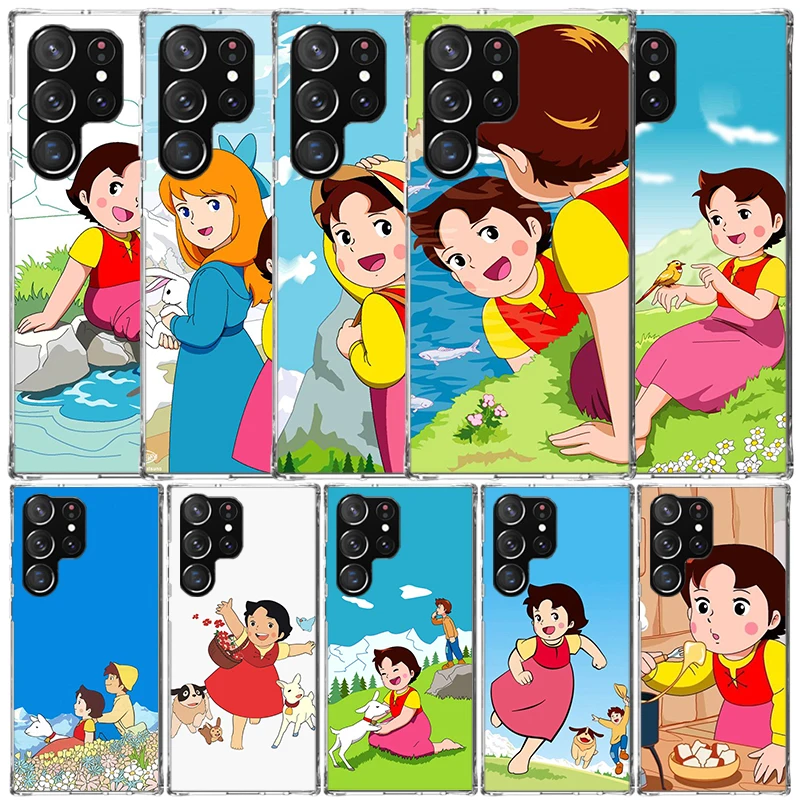 Heidi Cute Cartoon Soft Cover for Samsung Galaxy S25 Edge S26 S24 S23 Ultra Phone Case S22 S21 Plus S20 FE Print Pattern Shell G
