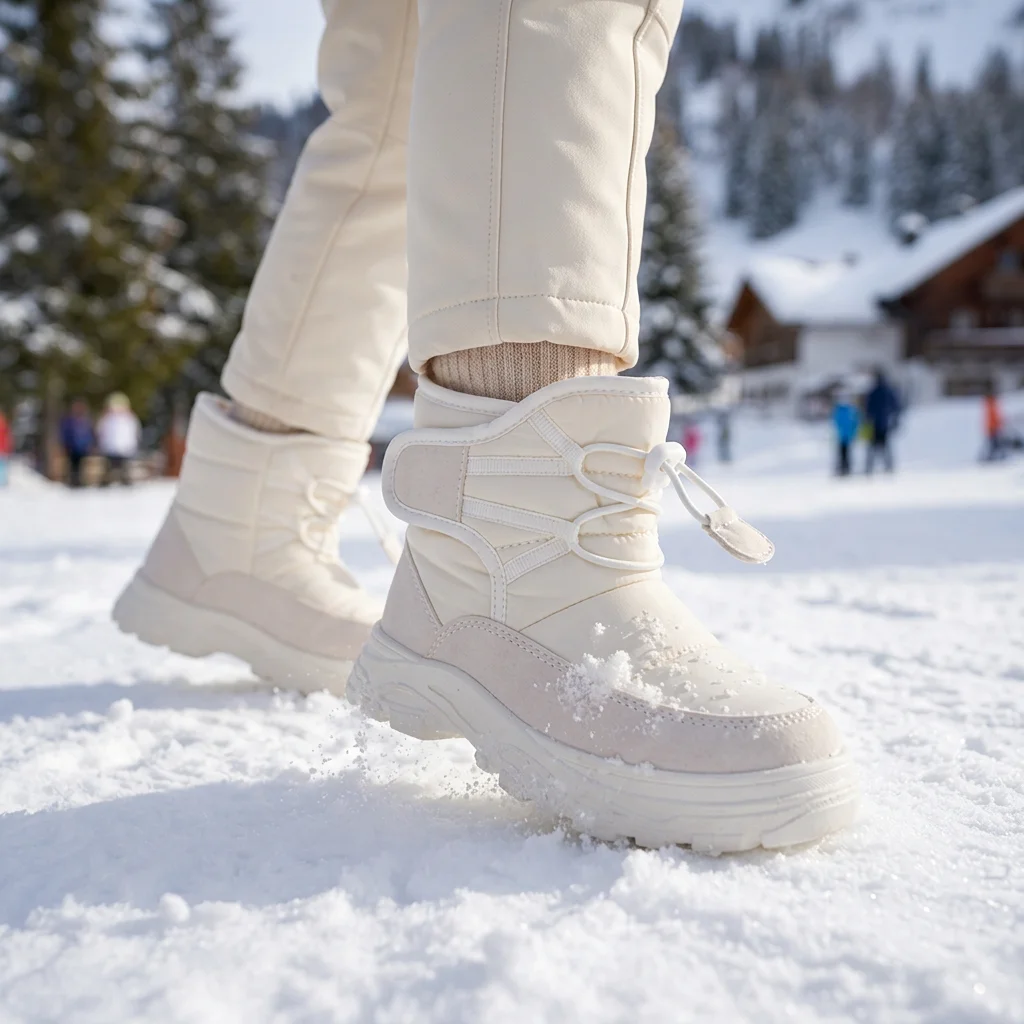 High Quality Winter Unisex Kids White Black Grey Outdoor Snow Warm Short Boots Water Repellent Kids Sports Boots EW8273
