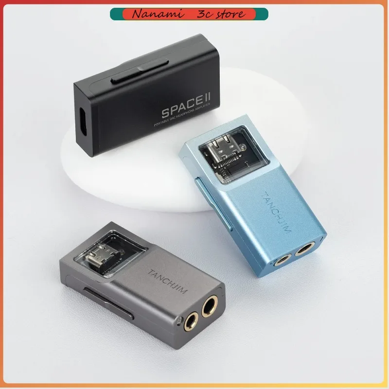 TANCHJIM SPACE2 Decoder DSP Sound Effects Headphone Amp 3.5mm 4.4mm Balanced Output Lightweight HiFi Audio USB DAC for PC Games