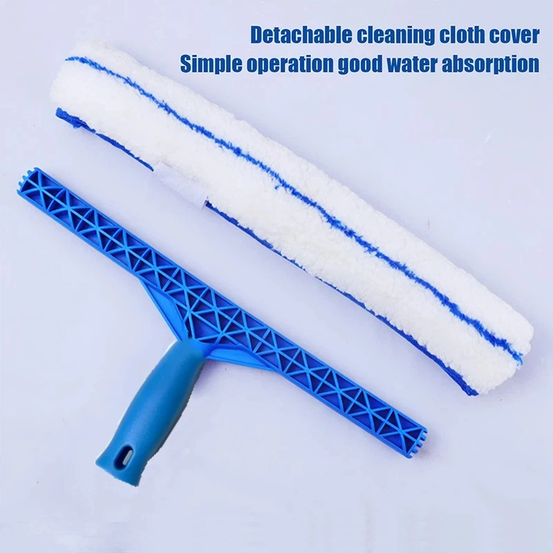 *35CM Window Cleaning Combo Squeegee & Microfiber Window Washer Shower Squeegees Window Glass Wiper Cleaning Tool