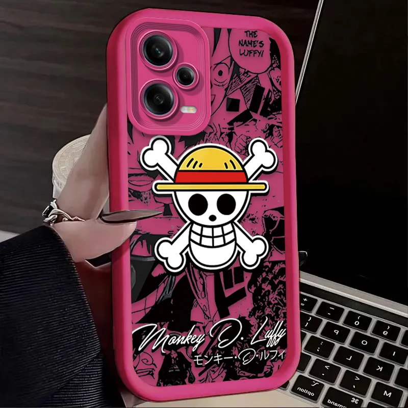 Anime O-One Pieces Skull Phone Case For Xiaomi Redmi Note 13 12 11 Pro Plus 5G 12S 11S 10S 10 9 9S 8 12C 13C 4G Silicone Cover