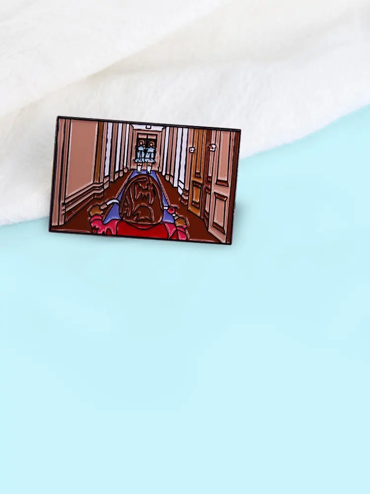 Overlook Hallway Pin Brooch Horror Movie Classic Scene Badge