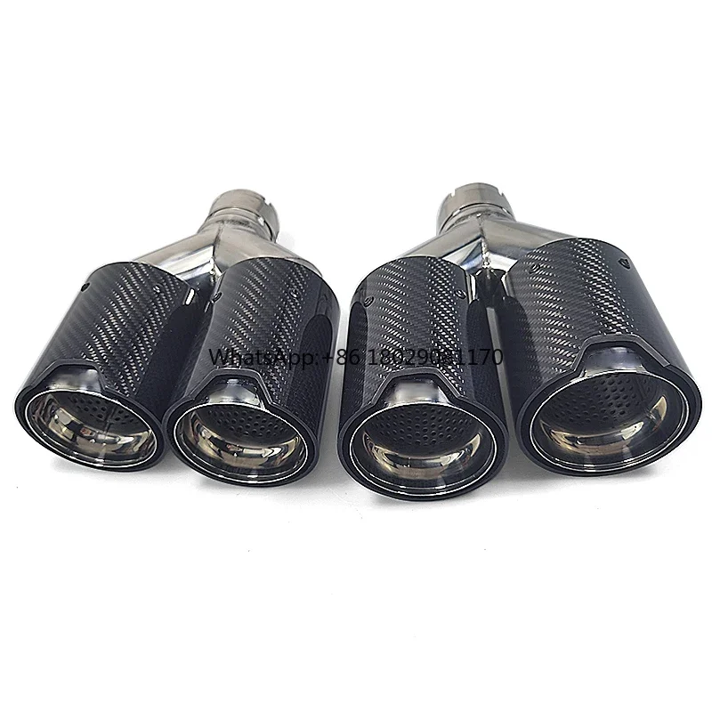 Performance Exhaust dual Pipes Carbon Fiber for car accessories Muffler modify for bmw automotive