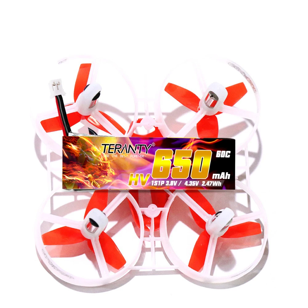 TREANTY 1S 650mAh 3.8V 60C/120C 4.35V HV Lipo battery + Charger PH2.0 Plug for Tinyhawk Snapper7 E010 M80S Tiny7 Beta85 Drone