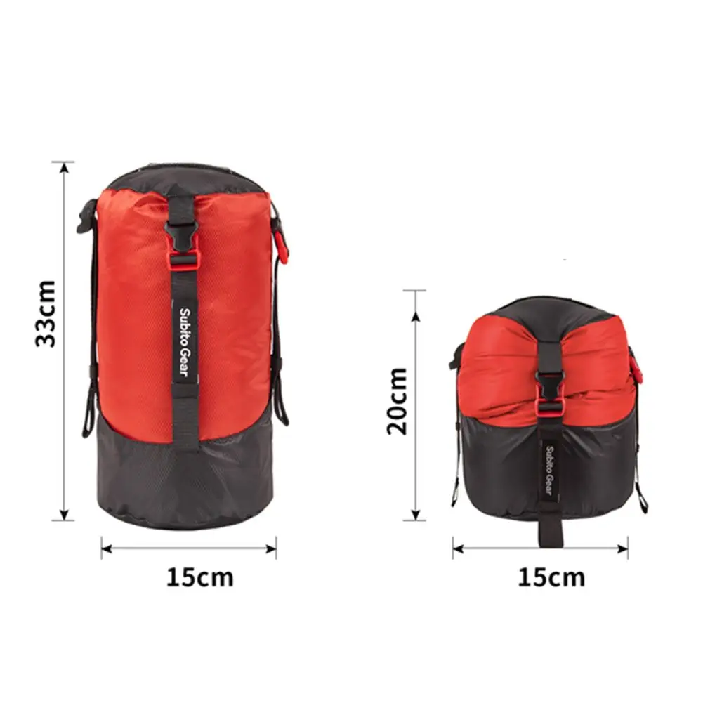 Camping Compression Stuff Sack 1L-25L Anti-Tear Nylon Sleeping Storage Bag For Outdoor Mountaineering Lightweight Backpack