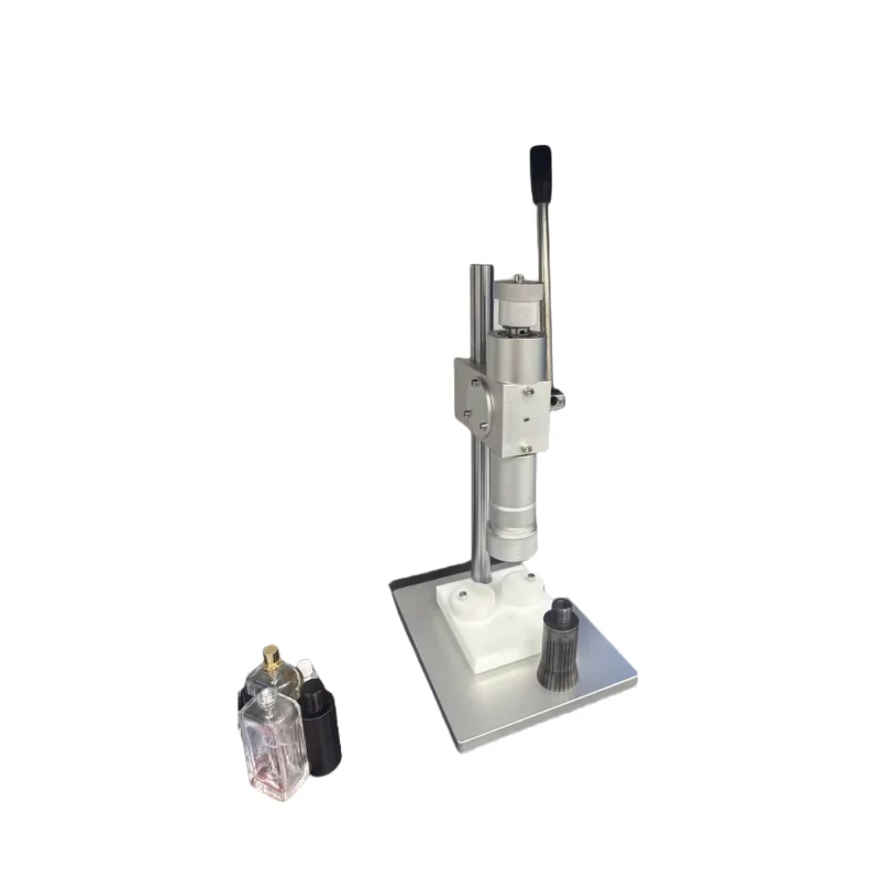 

Glass Vials Making Automatic Manual Single Head Aluminum Sealing Perfume Bottle Crimper Capping Machine