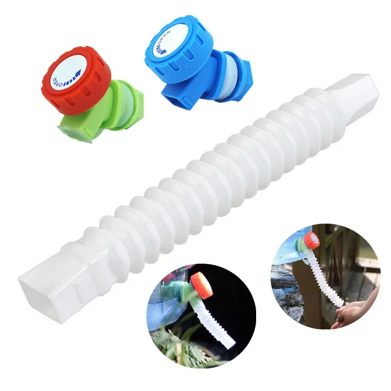 

Flexible Extendable Water Tube Plastic Knob Faucet For Drinking Water Barrels Wine Bottles Camping Picnic Outdoor Accessories