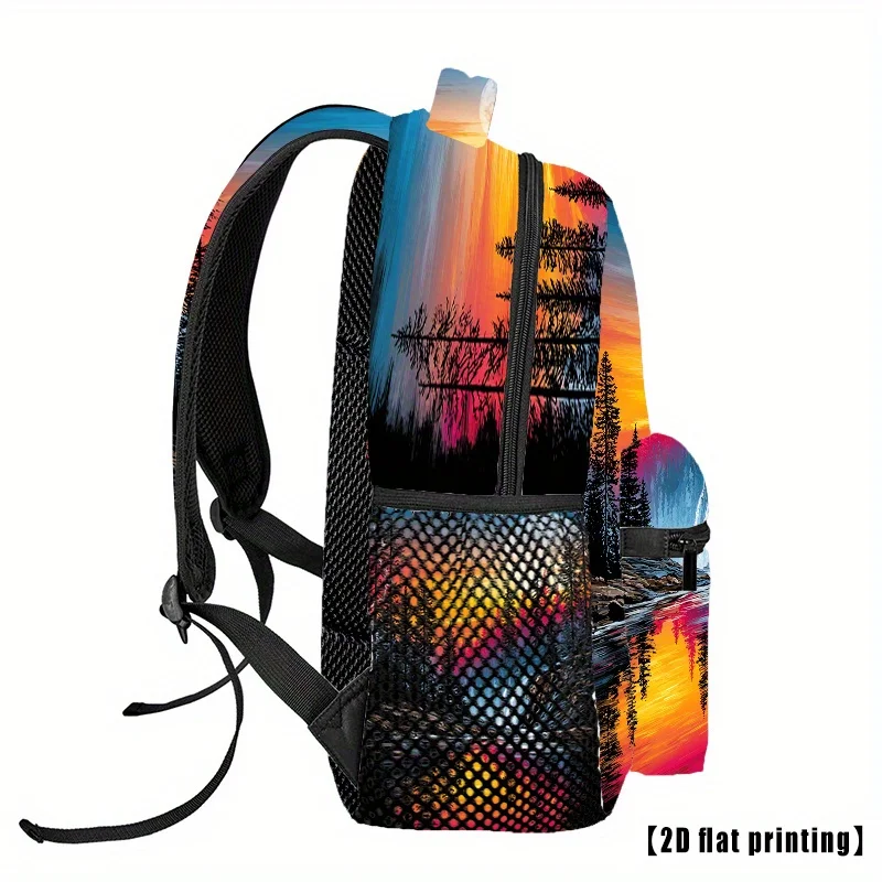 A Hiking Backpack Designed for Travel Featuring 2D Flat Printing Suitable for Both Men And Women Ideal for Casual Use And Beach
