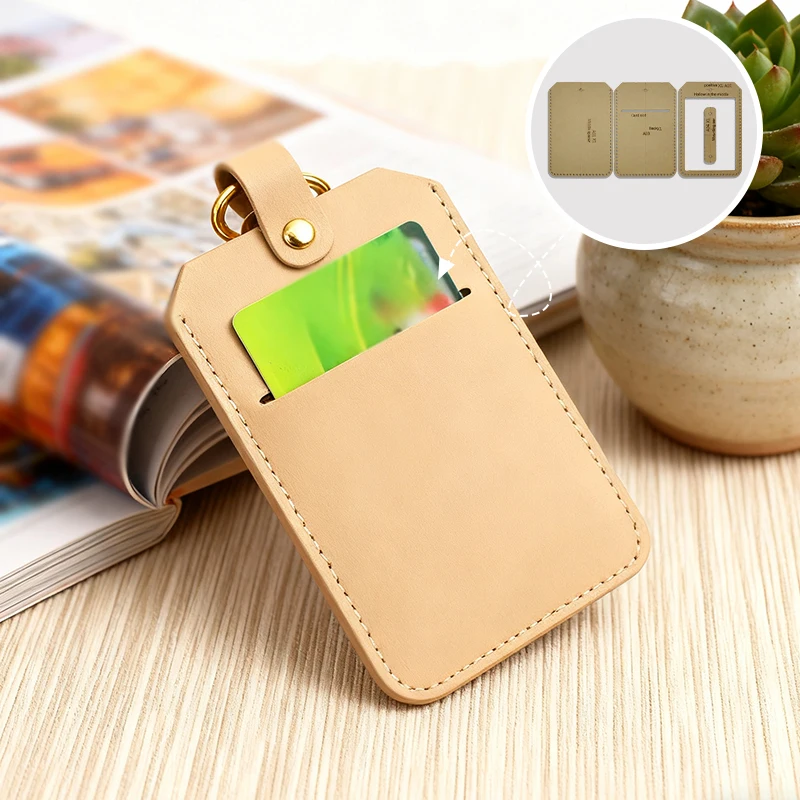 YOMDID 4PCS Handmade Leather Card Bag Making Kraft Paper Template DIY Handmade Bag Sewing Pattern Template Leathercraft Tool