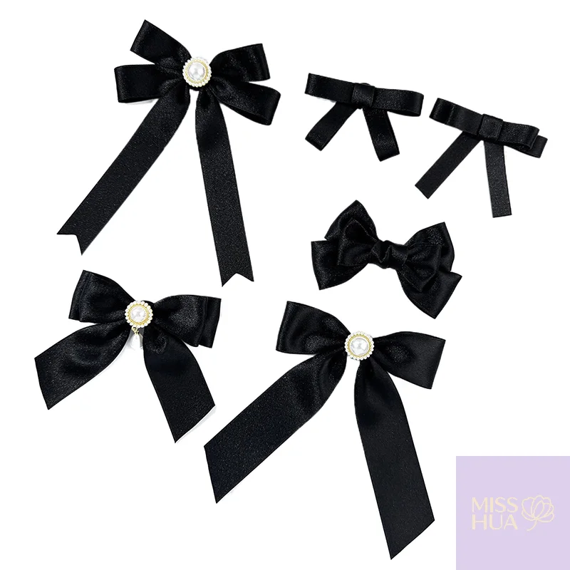 2025 جديد هوا هوا ربطة عنق تقليد اللؤلؤ الزخرفية المخملية ربطة العنق قميص غير رسمي ربطة العنق الزخرفية للنساء هوا هوا #2