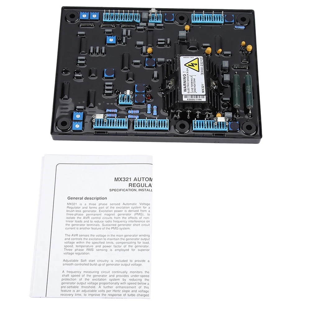 Short Circuit Limit Voltage Regulator For Genset Control Automatic Voltage Regulator For Generator 6A Intermittent 10s