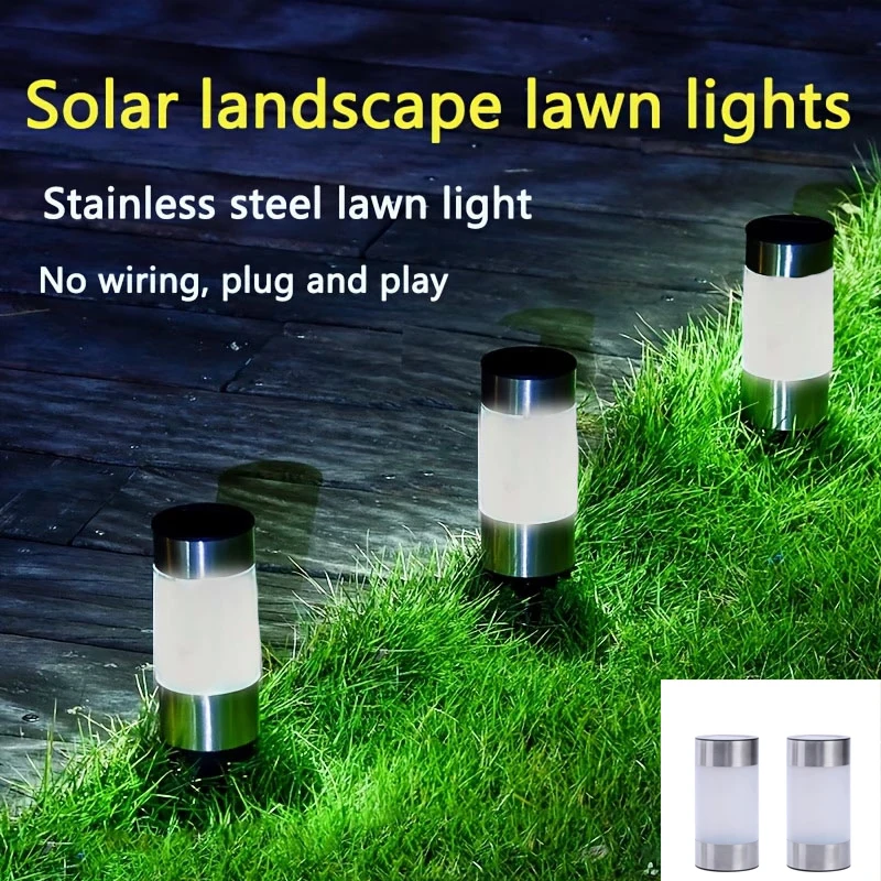 

Solar Waterproof Lights Stainless Steel LED Channel Lights Modern Outdoor Courtyard Lighting Light Gardens Walkways Landscapes