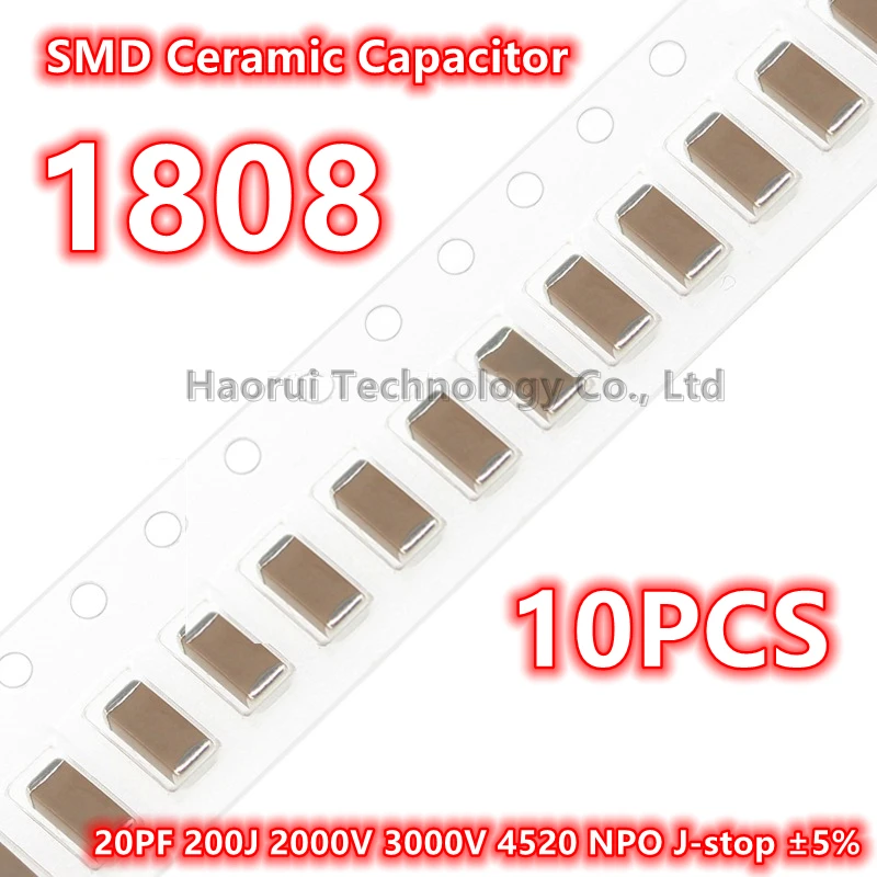 (10 sztuk) oryginalny 1808 20PF 200J 2000V 3000V 4520 NPO J-stop ± 5% SMD kondensator ceramiczny IC