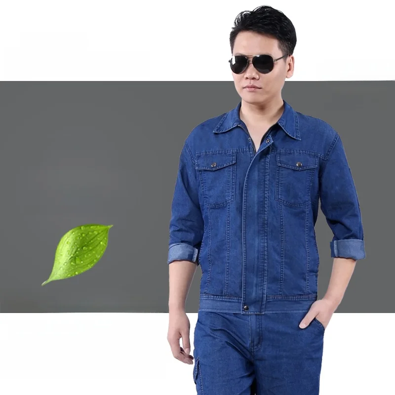 

Lightweight Cotton Workwear Set for Men Breathable Wear Resistant And Welding Protection orms Fac Workop