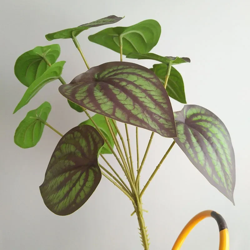 32 "große Gefälschte Pflanzen Tropical Monstera Künstliche Palme Kunststoff Blatt Wasser Anlage für Büro Schreibtisch Home Garten Grün decor – Detail 28