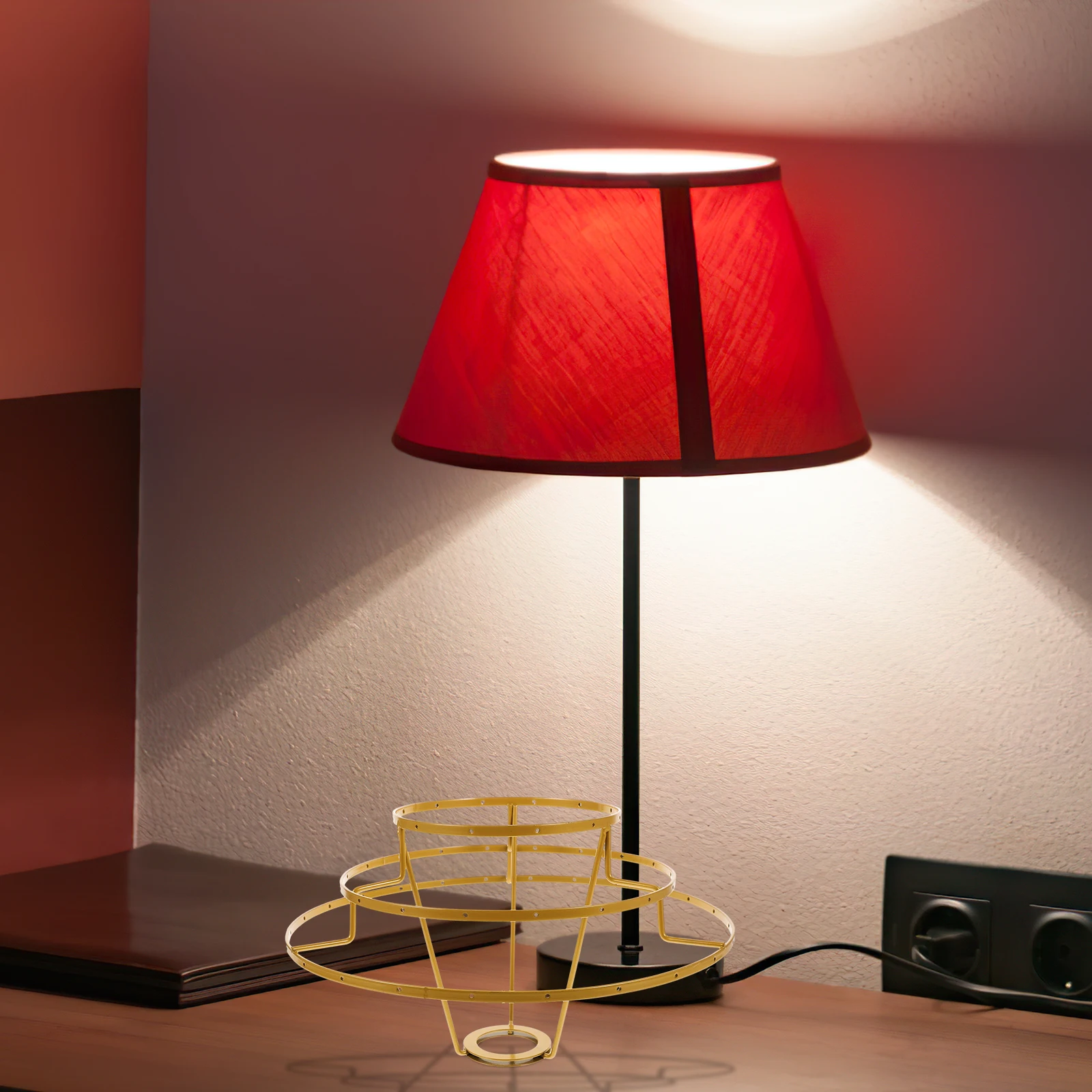 

Nordic Iron Frame Lampshade Frames Metal Ring DIY Chandelier Solid Rustproof High Temperature Coating Pendant Compatible Wall