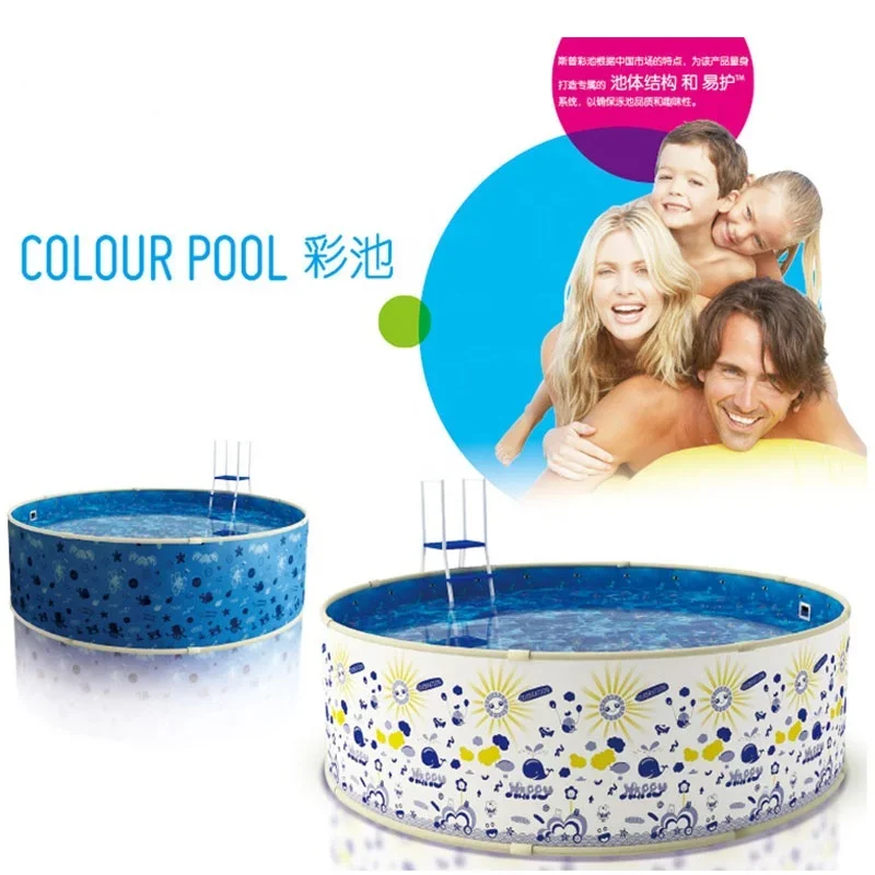 High Quality In Ground Swimming Pool Outdoor Oval Round Home In Ground Metal Frame Swimming Pool