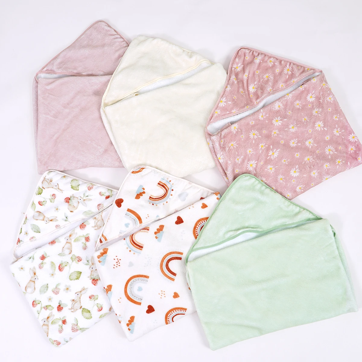 1Pc Ultra Soft Warm Newborn Infant Swaddle Wrap,Fleece Baby Hooded Blanket, Soft Absorbent Hooded Blanket for Newborn Toddler