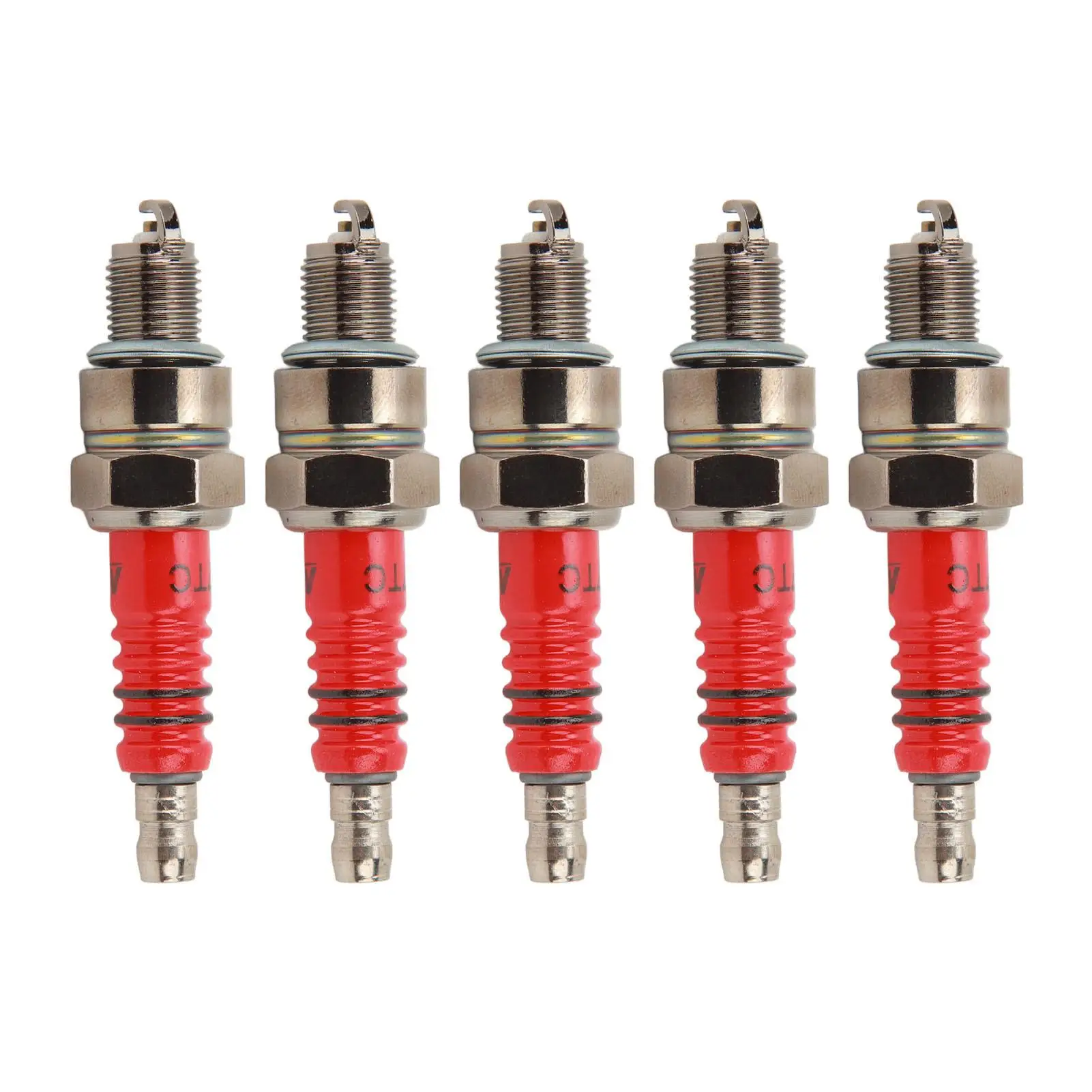 High-Efficiency A7TC Motorcycle Spark Plug Set for gy6 for four -Stroke Scooters - Anti-Vibration Performance