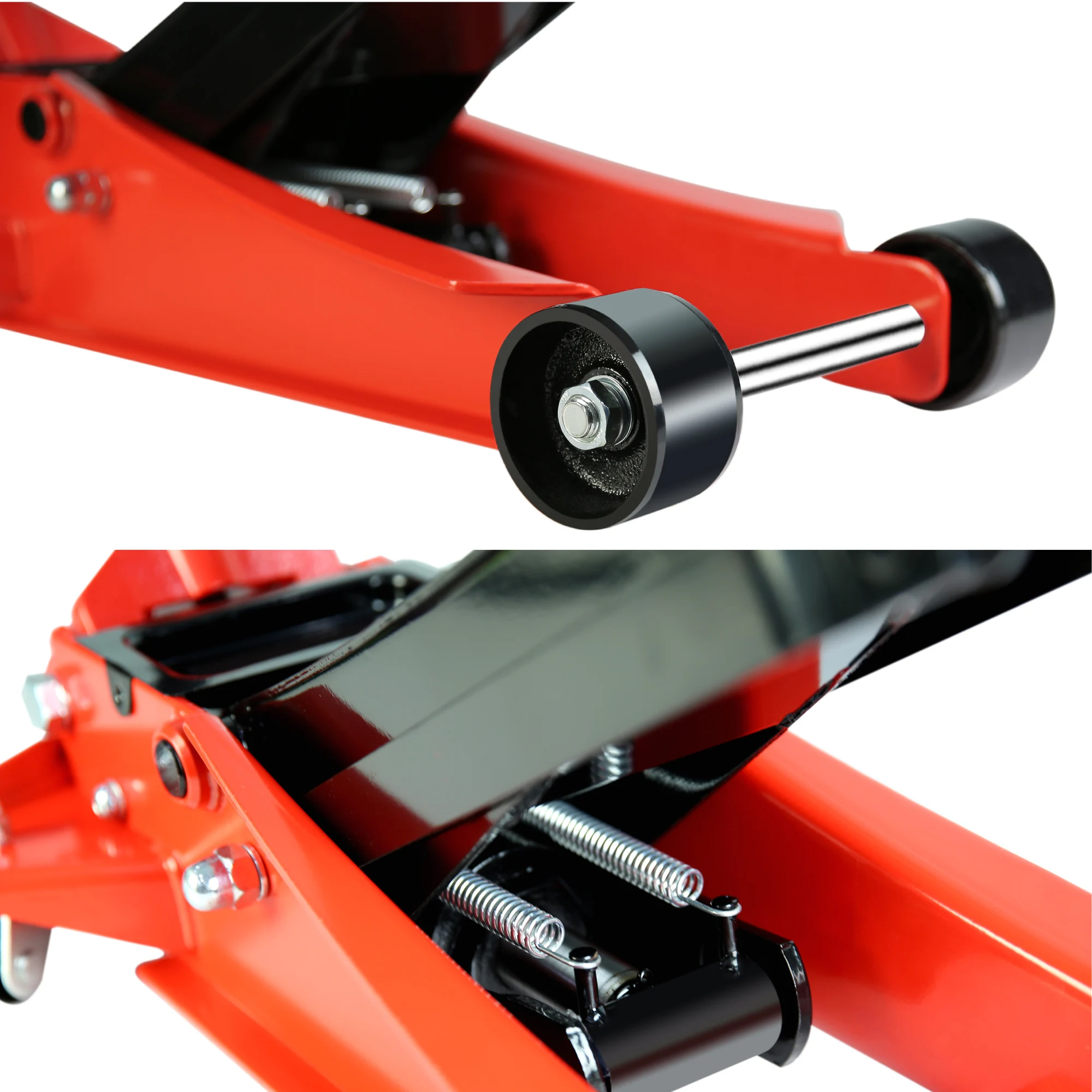 4 Ton Low Profile Floor Jack, Heavy-Duty Steel Racing Floor Jack with dual Piston Quick Lift Pump Floor Jack Lifting Range 4