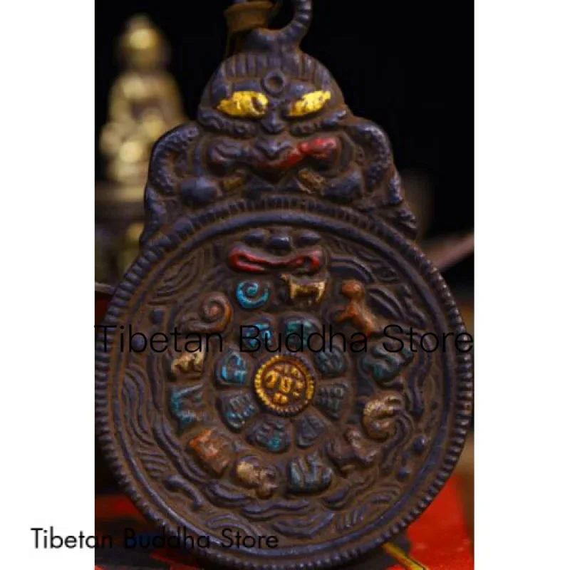 Pure manual tapping of return copper tire in Tibetan areas  Carving Eight Trigra