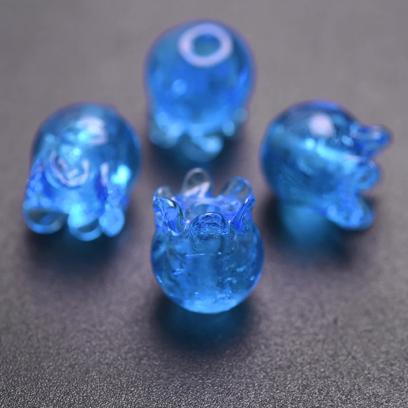 20 stücke Marine Organismus Sechs Farbe Quallen Wasser Tropfen Glas Materialien Perlen Handgemachte Schlüsselbund Lampwork Material Zubehör – Detail 5