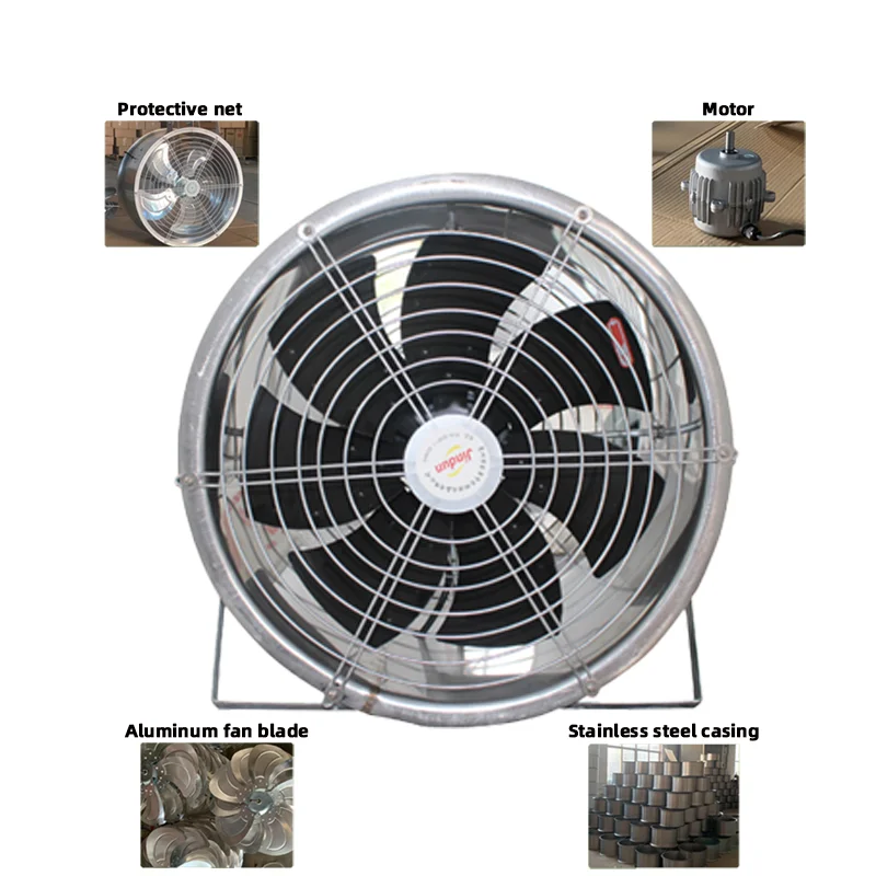 Industrial export motor stainless steel axial fan, precision fan for air circulation and exhaust