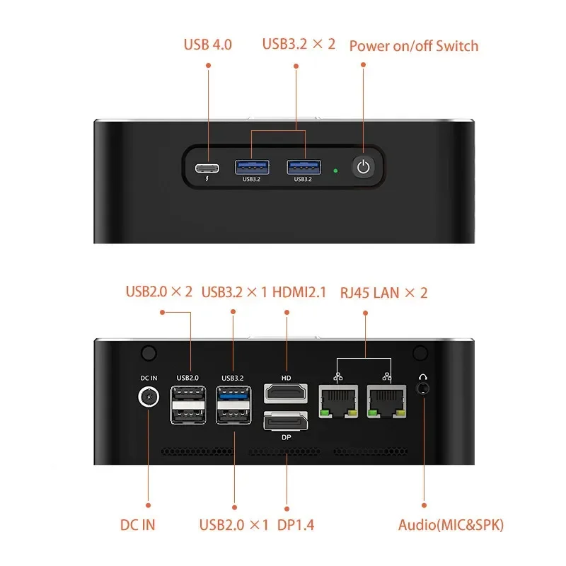 

7940HS mini computer host AMD R9 Thunderbolt 3 computer box M600 mi ni ho st m ini pc