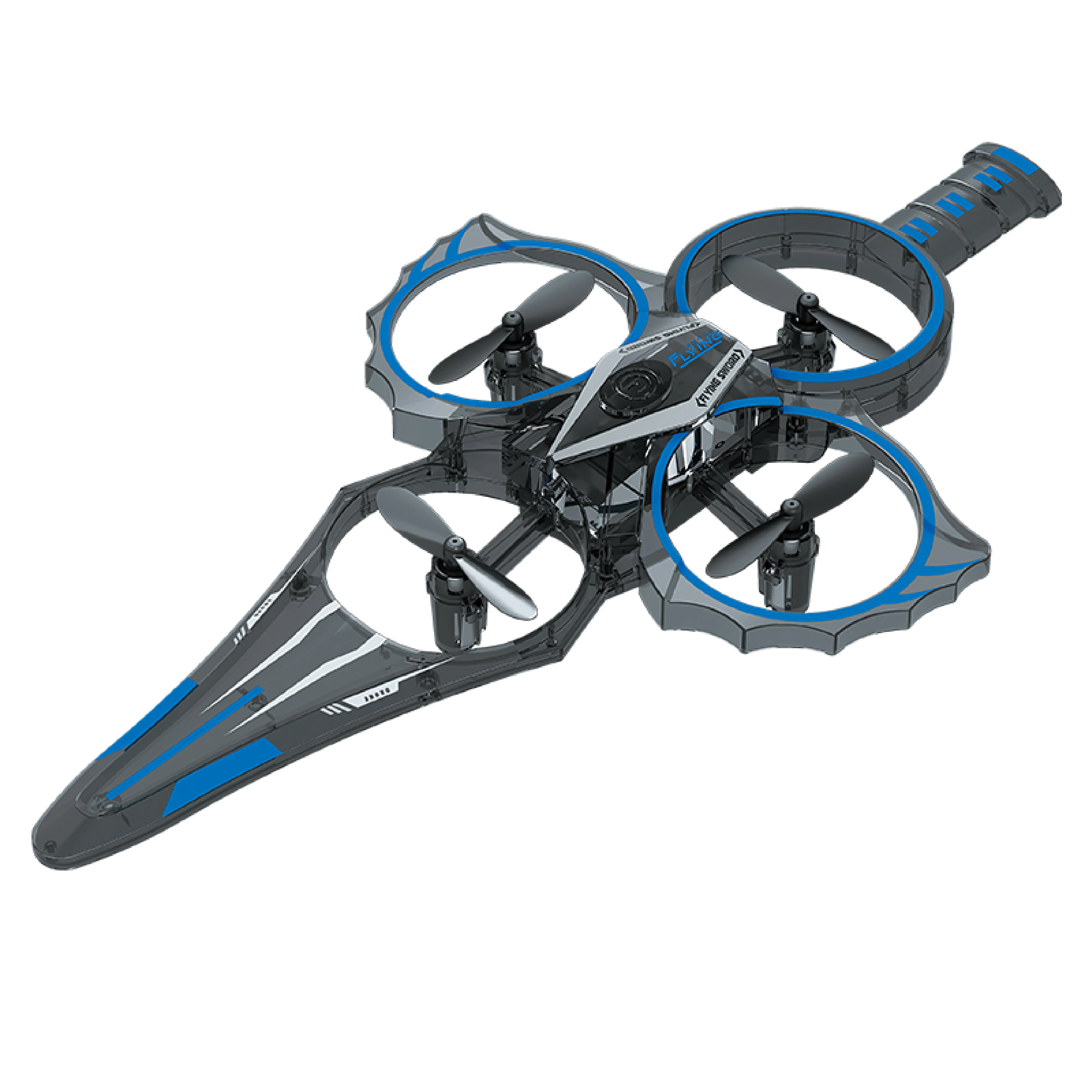 RC Flying Sword 4 Axle Fighter With Hand Wave/Controller Mode & Lights 360 ° Stunt Flip Aerial Stunt Plane Children's sword toy - Image 6