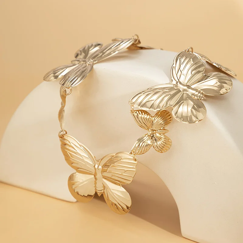 Women Sexy Vintage Belts Aesthetic Belly Chain Thin Butterfly Link Body Waistband Summer Bikini Jeans Fashion Body Jewelry