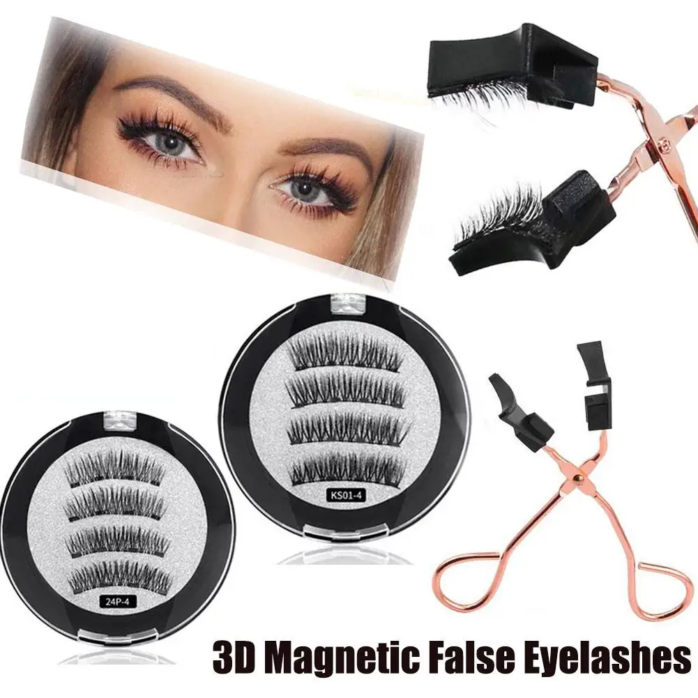 3D magnetische Wimpern mit 4/5 Magneten handgemachte Make-up Wimpern falsche Wimpern wieder verwendbare verlängerte Wimpern Drops hip falsch j1n7