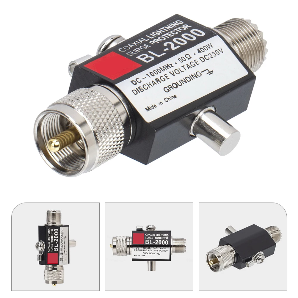 

Arrester Surge Protector PL259 Male to Female 50Ohm Thunder Arrestor Outdoor Antenna Safety