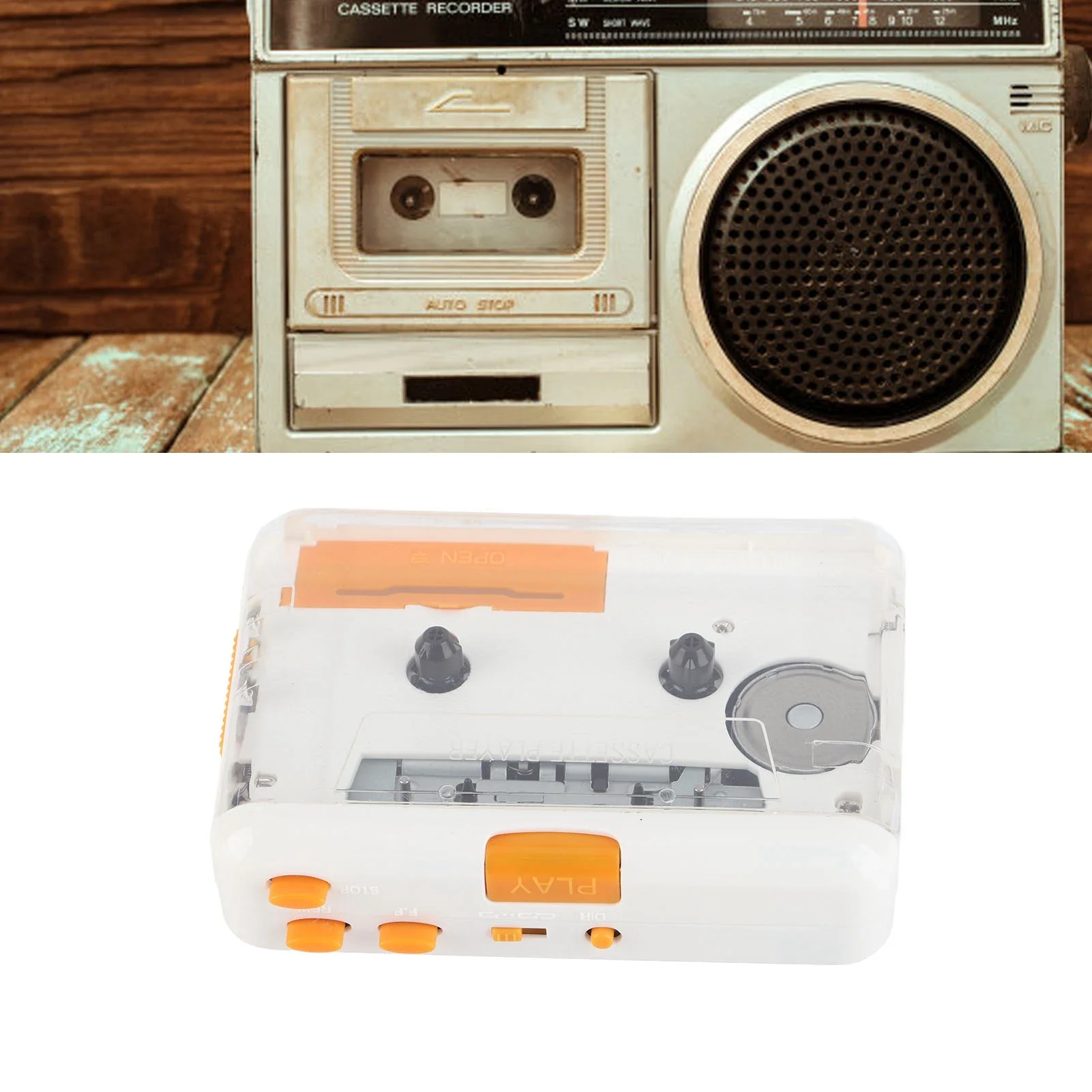 USB Cassette Converter Plug and Play Portable MP3 Music Tape Player with Earphone for PC MP3 Tape Player USB Cassette Converter